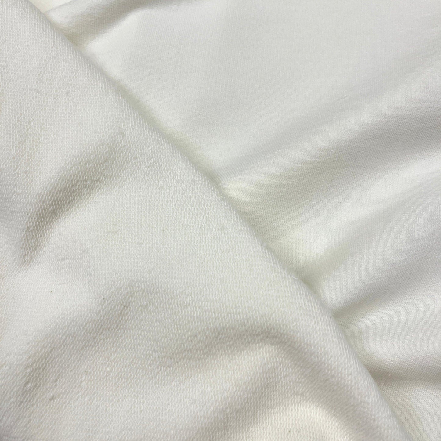 Off White Medium Weight Organic Cotton French Terry Fabric - Grown in the USA - Nature's Fabrics