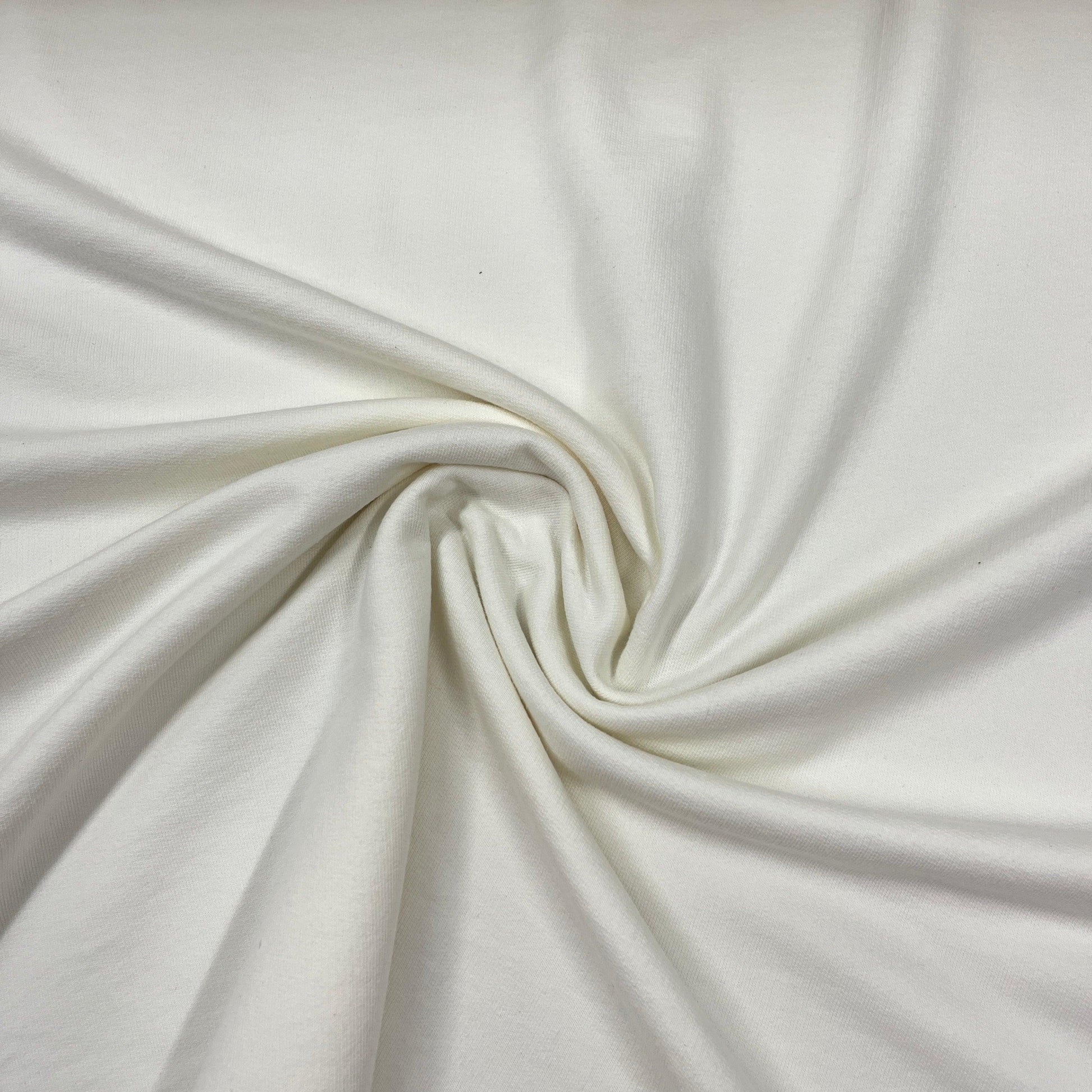 Off White Medium Weight Organic Cotton French Terry Fabric - Grown in the USA - Nature's Fabrics