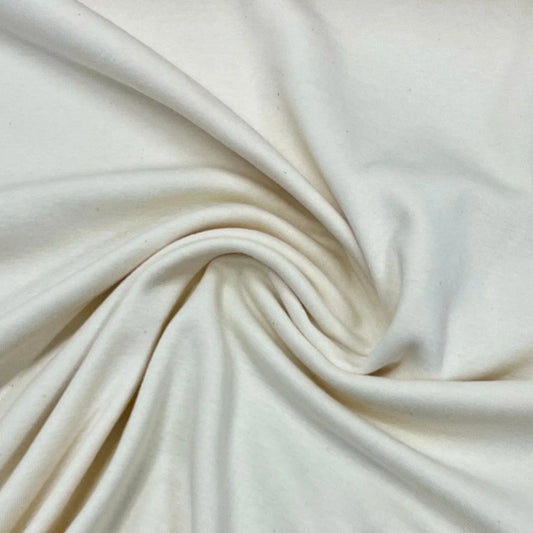 Close-up of draped off-white natural fabric from Nature's Fabrics