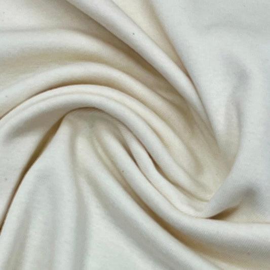Off-White Organic Cotton Rib Knit Fabric - Grown in the USA - 150 GSM - Nature's Fabrics