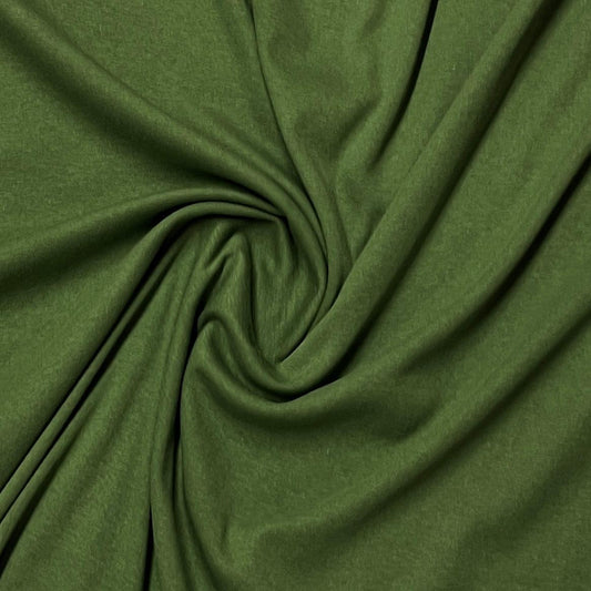 Swirled olive green organic fabric from Nature's Fabrics