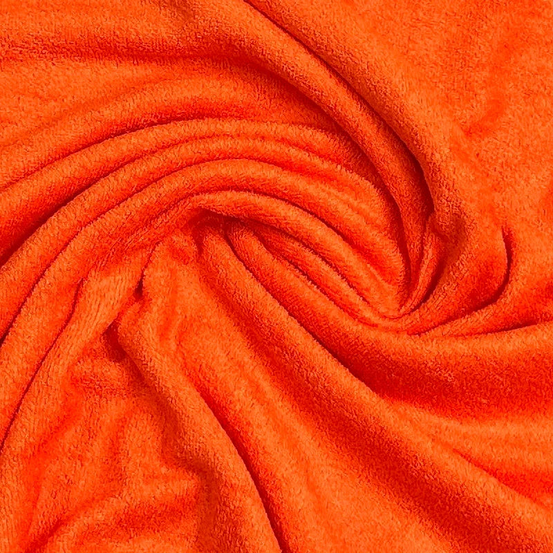 Orange Bamboo Double Loop Terry Fabric - 300 GSM - Nature's Fabrics