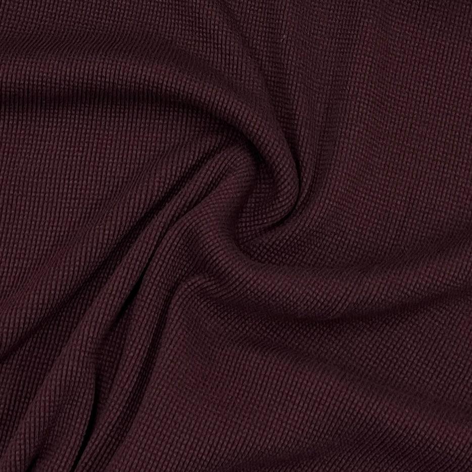 Oxblood Organic Cotton Waffle Thermal Fabric- Grown in the USA - Nature's Fabrics
