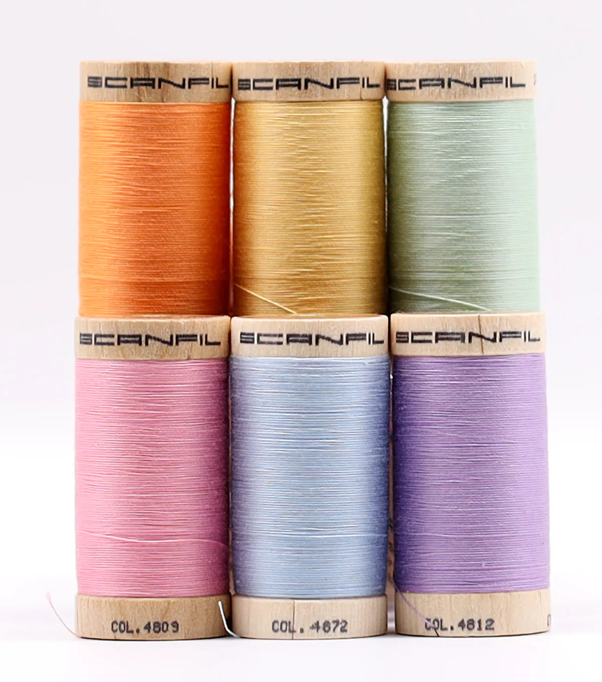 Pastels Mix Organic Cotton 30WT 6 Spool Set - Nature's Fabrics