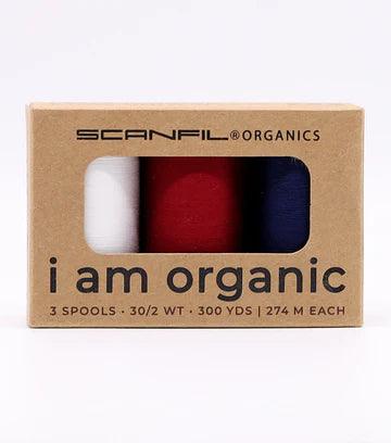 Patriotics Organic Cotton 30WT 3 Spool Set - Nature's Fabrics