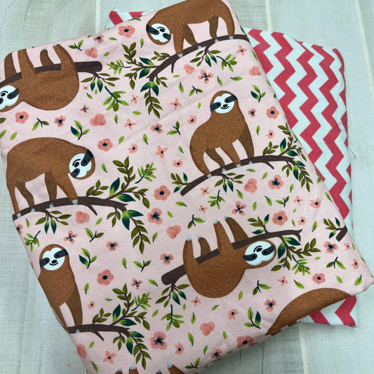 Peach Sloth Fabric Bundle G245 - Nature's Fabrics