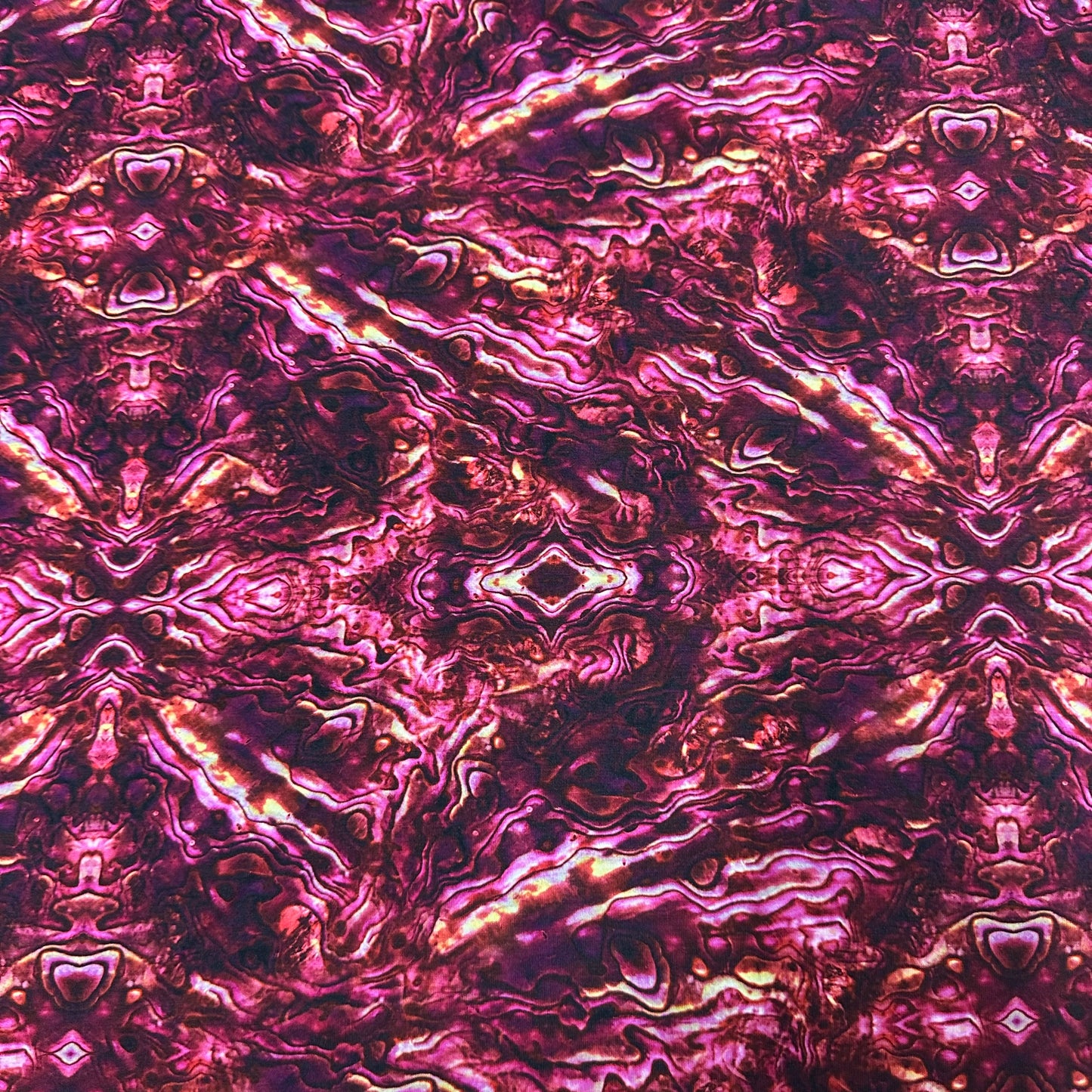 Pink Abalone on Bamboo/Spandex Jersey Fabric - Nature's Fabrics