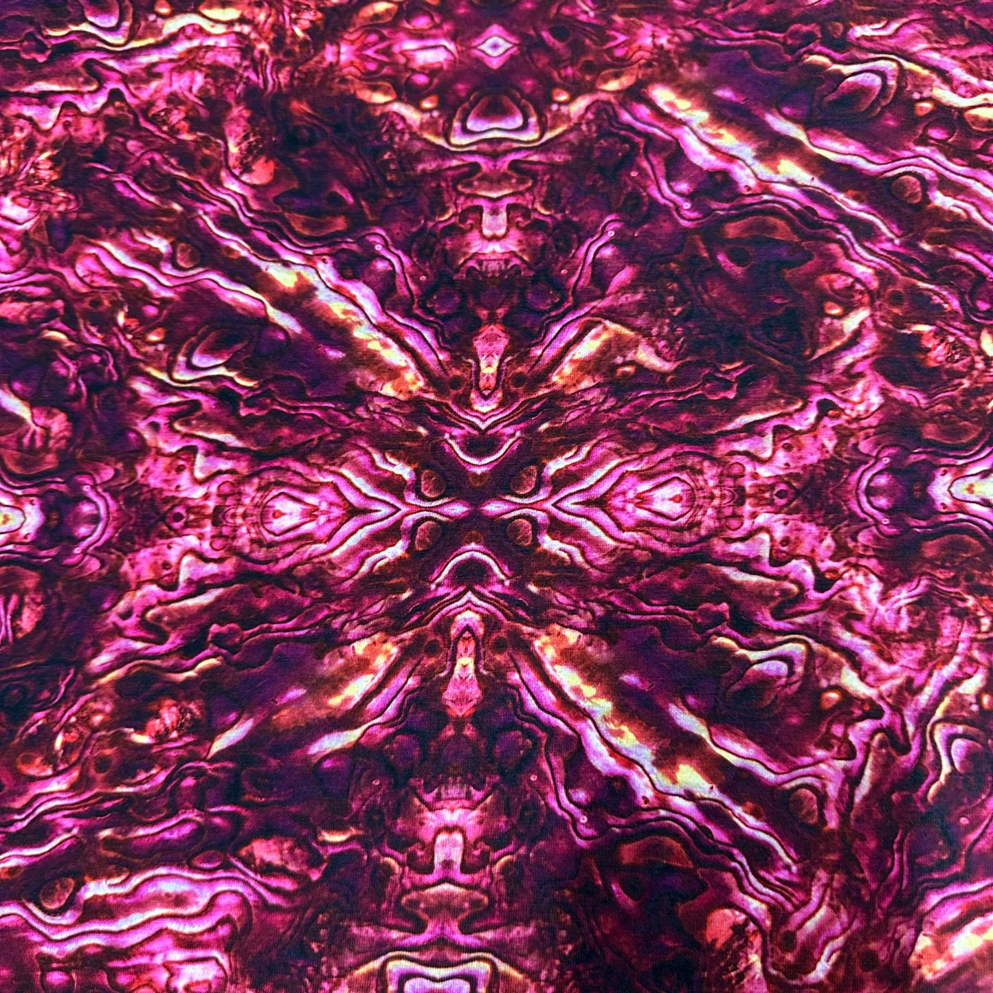 Pink Abalone on Bamboo/Spandex Jersey Fabric - Nature's Fabrics