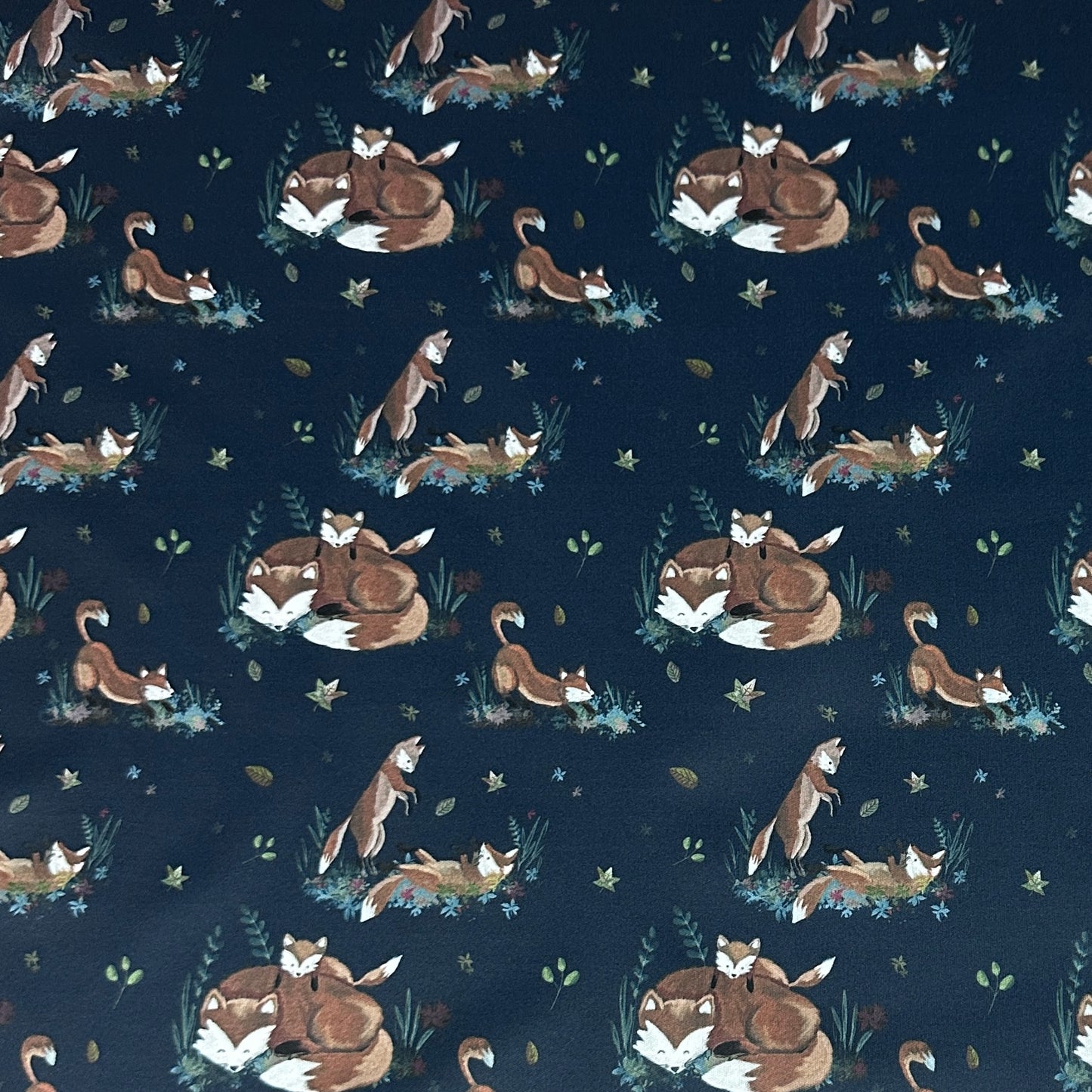 Playful Foxes 1 mil PUL Fabric - Made in the USA - Nature's Fabrics
