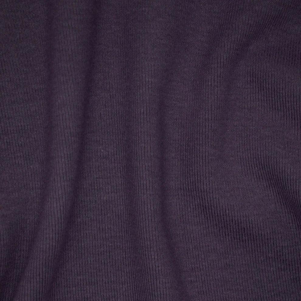 Plum Organic Cotton Rib Knit Fabric - Grown in the USA - 150 GSM - Nature's Fabrics