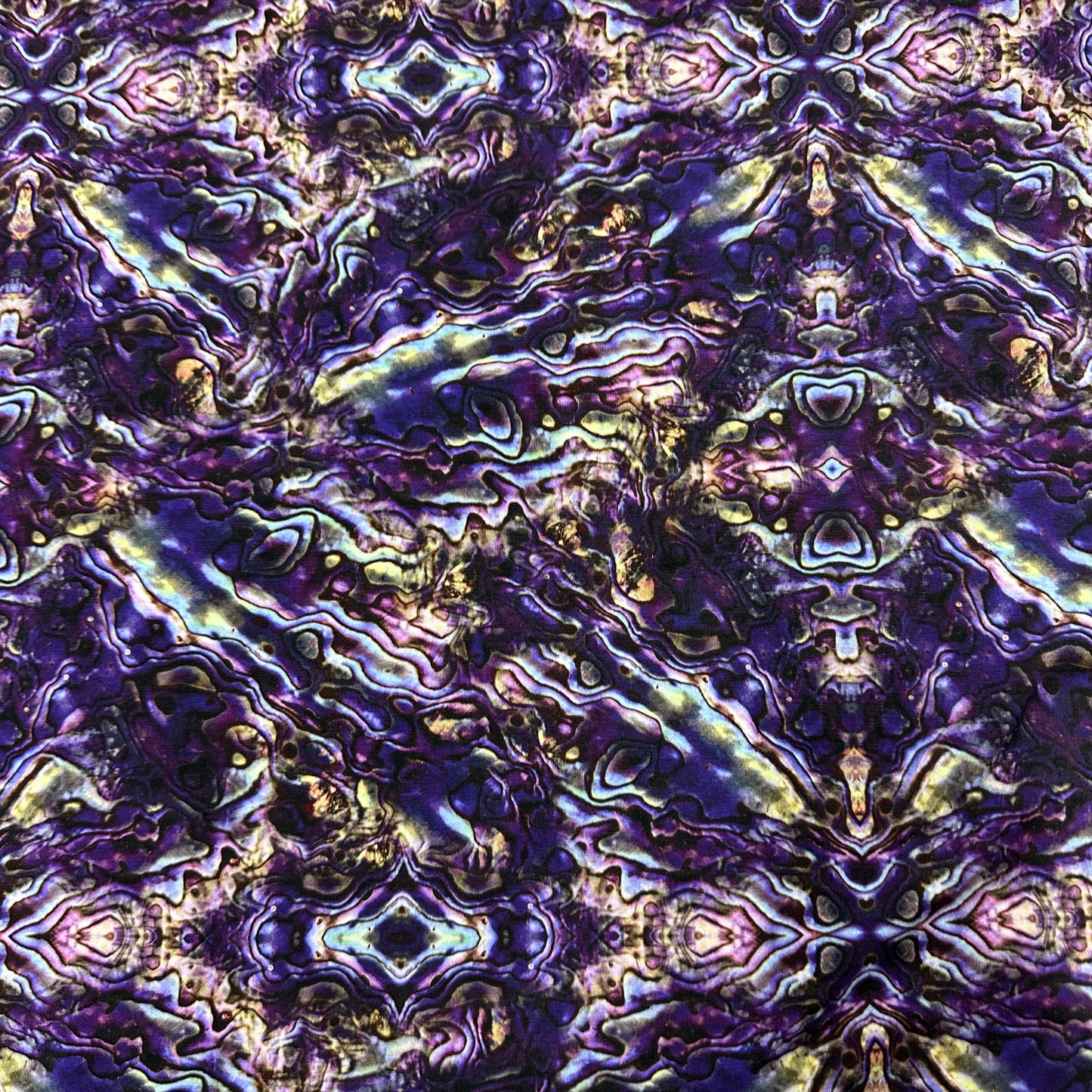 Purple Abalone on Bamboo/Spandex Jersey Fabric - Nature's Fabrics