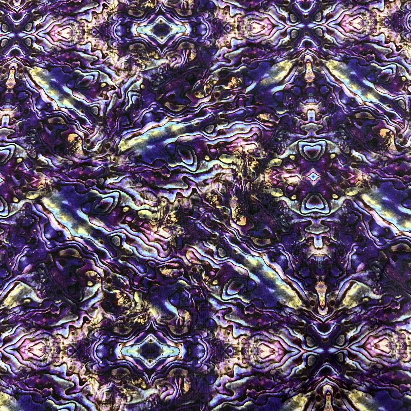 Purple Abalone on Bamboo/Spandex Jersey Fabric - Nature's Fabrics