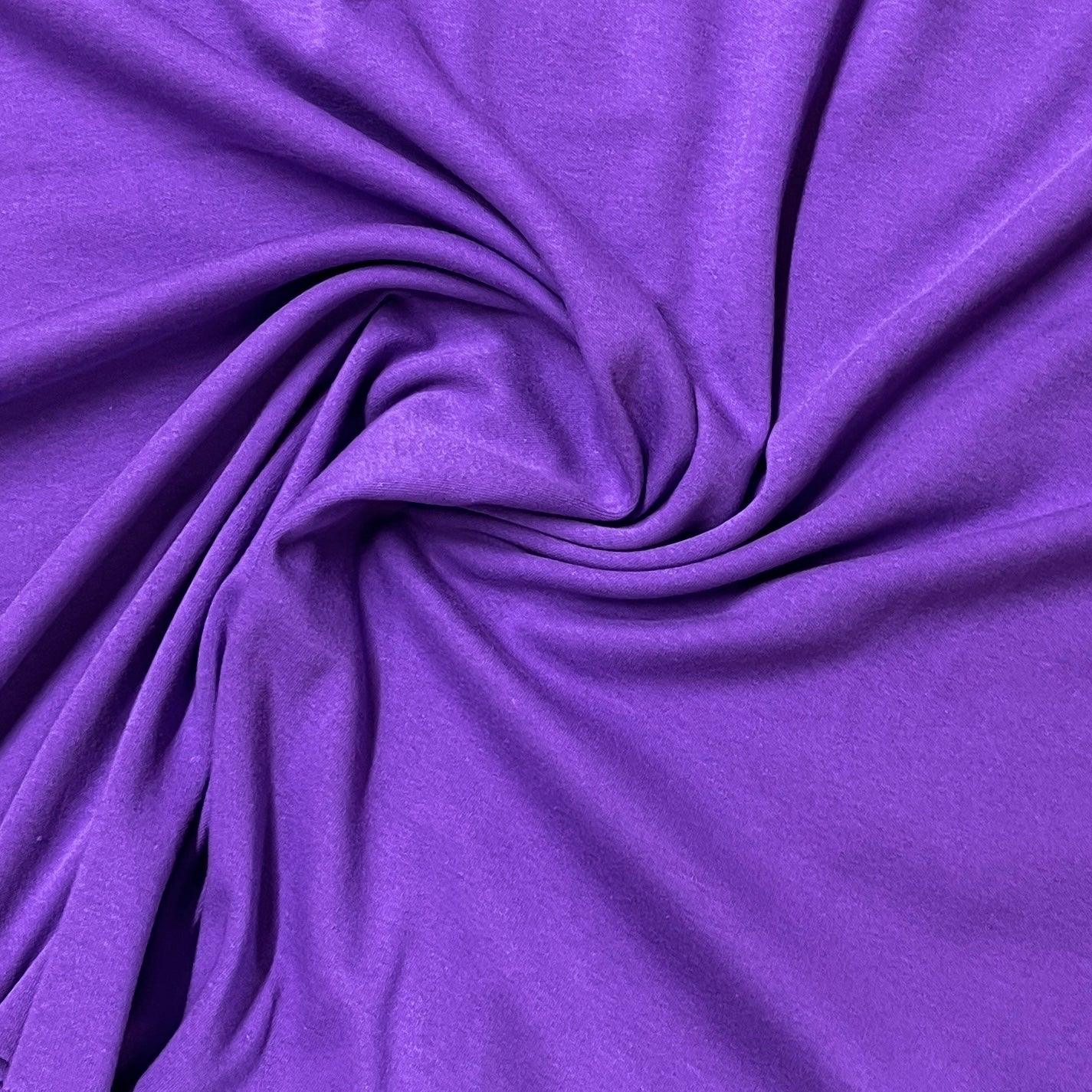 Purple Cotton Interlock Fabric