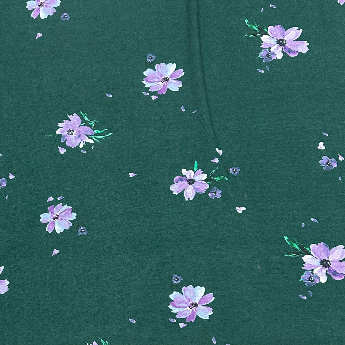 Purple Floral Modal/Spandex Jersey Fabric- Seconds - Nature's Fabrics
