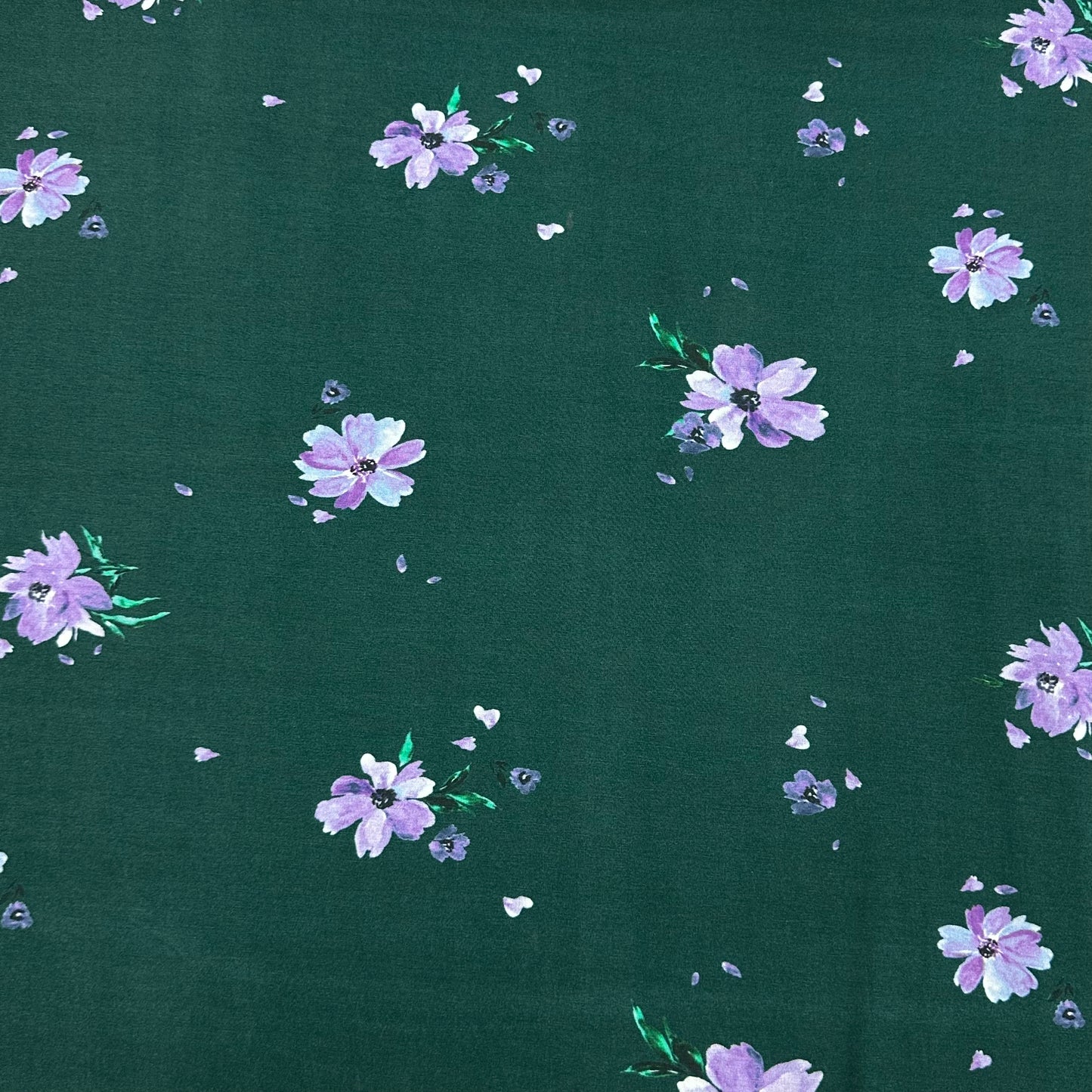 Purple Floral Modal/Spandex Jersey Fabric- Seconds - Nature's Fabrics