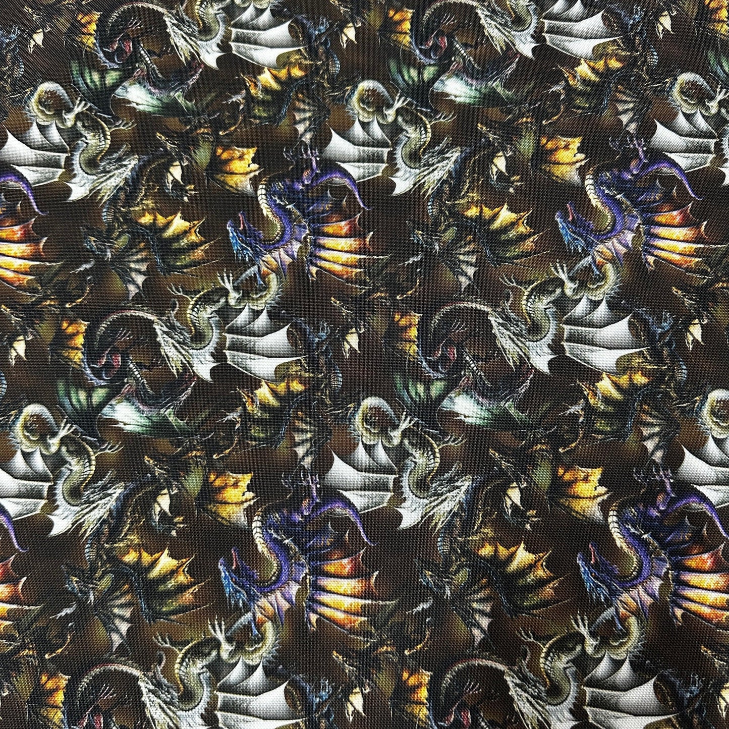 Real Dragon Toss on Canvas Fabric - Waterproof - Nature's Fabrics