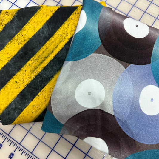 Records on Cotton/Spandex Jersey Fabric Bundle #943 - Nature's Fabrics