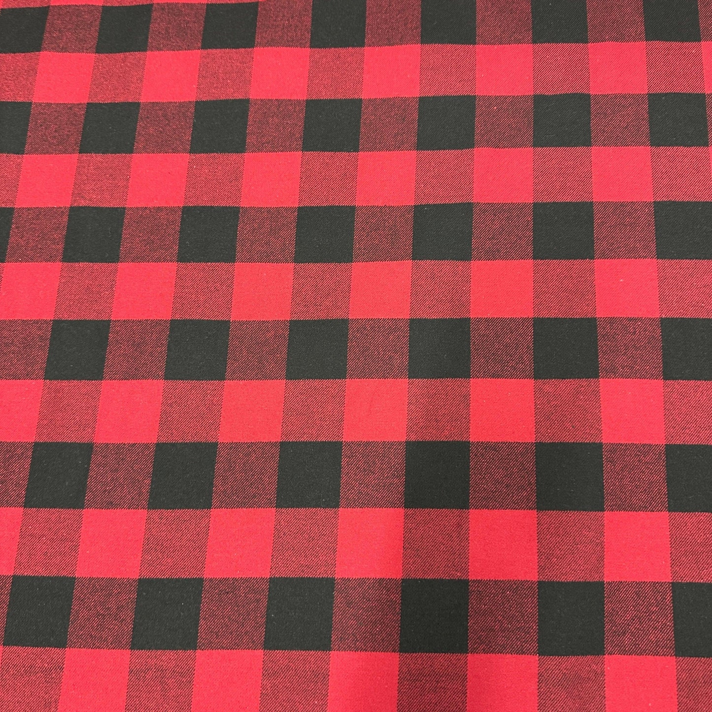 Red and Black Plaid Cotton Flannel Fabric - Nature's Fabrics
