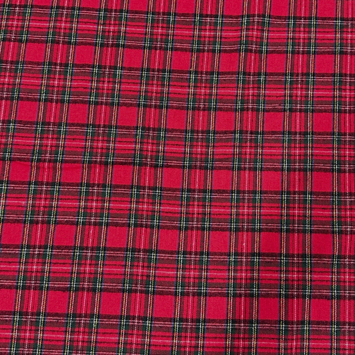 Red and Green Plaid Cotton Flannel Fabric - Nature's Fabrics