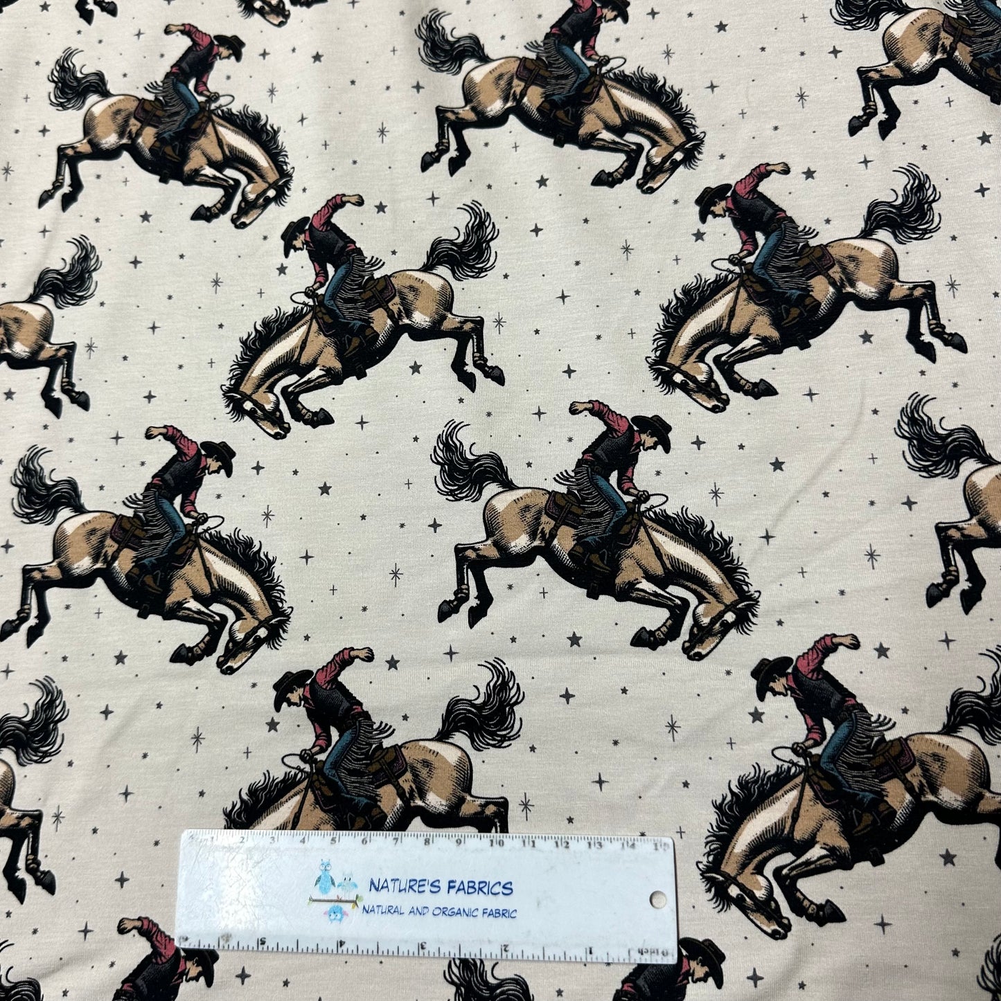 Rodeo on Bamboo/Spandex Jersey Fabric - Nature's Fabrics
