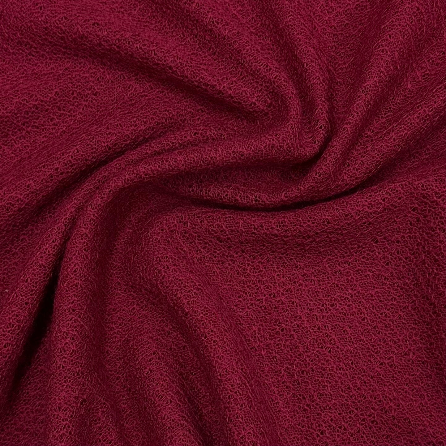 Ruby Merino Wool Boucle Jersey Fabric - Nature's Fabrics