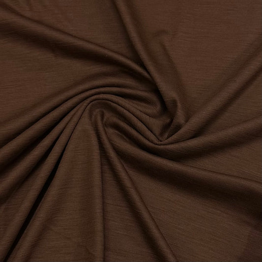 Russet Superfine Merino Wool Jersey Fabric - Nature's Fabrics