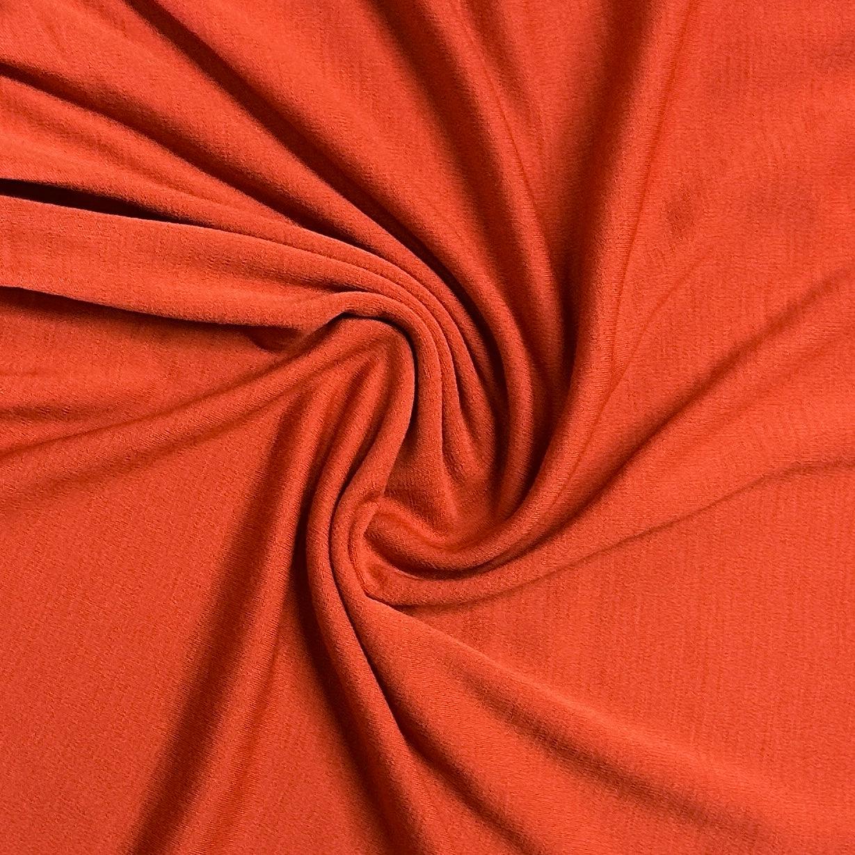 Rust 100% Washable Merino Wool Interlock Fabric - Nature's Fabrics