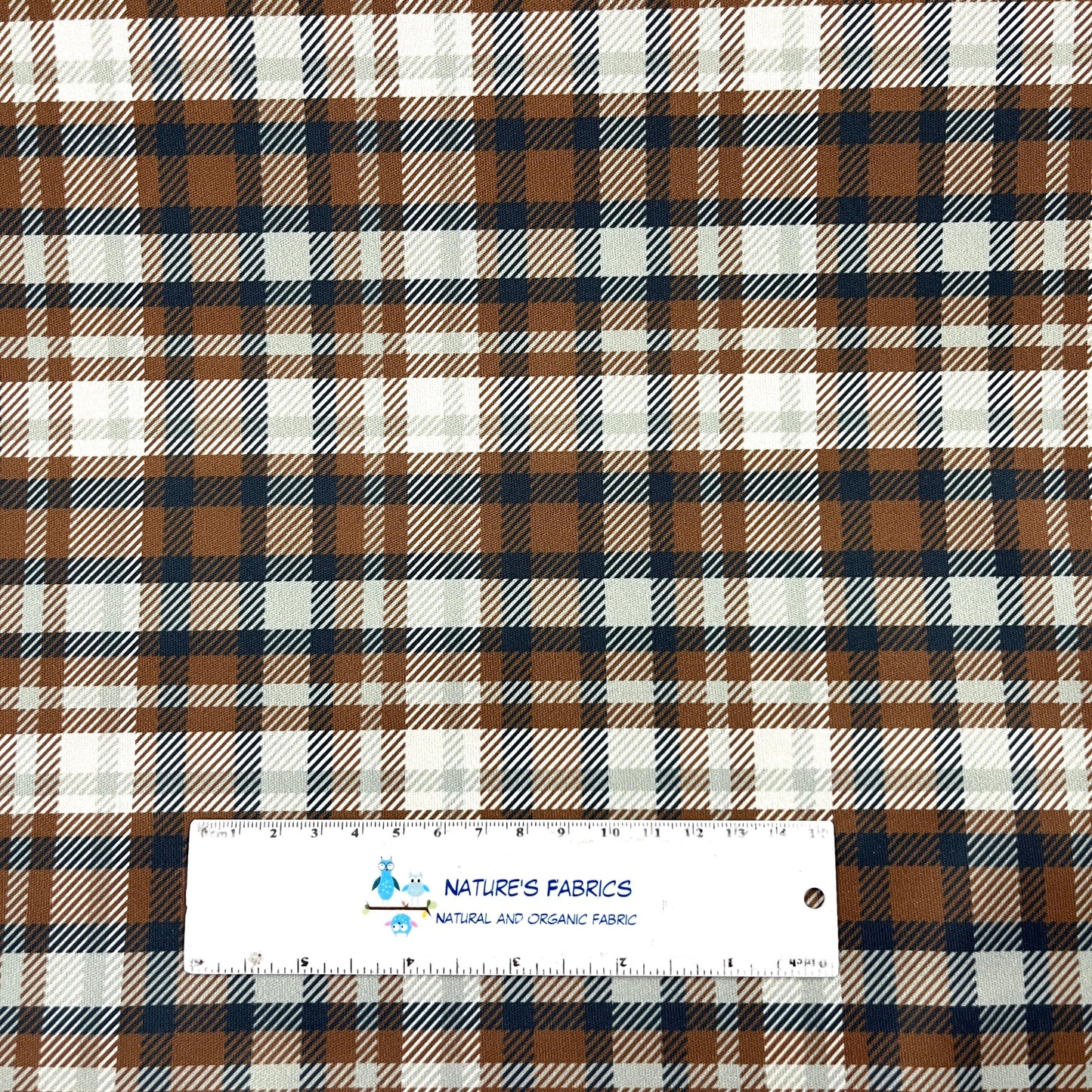Rust Plaid 1 mil PUL Fabric - Made in the USA - Nature's Fabrics