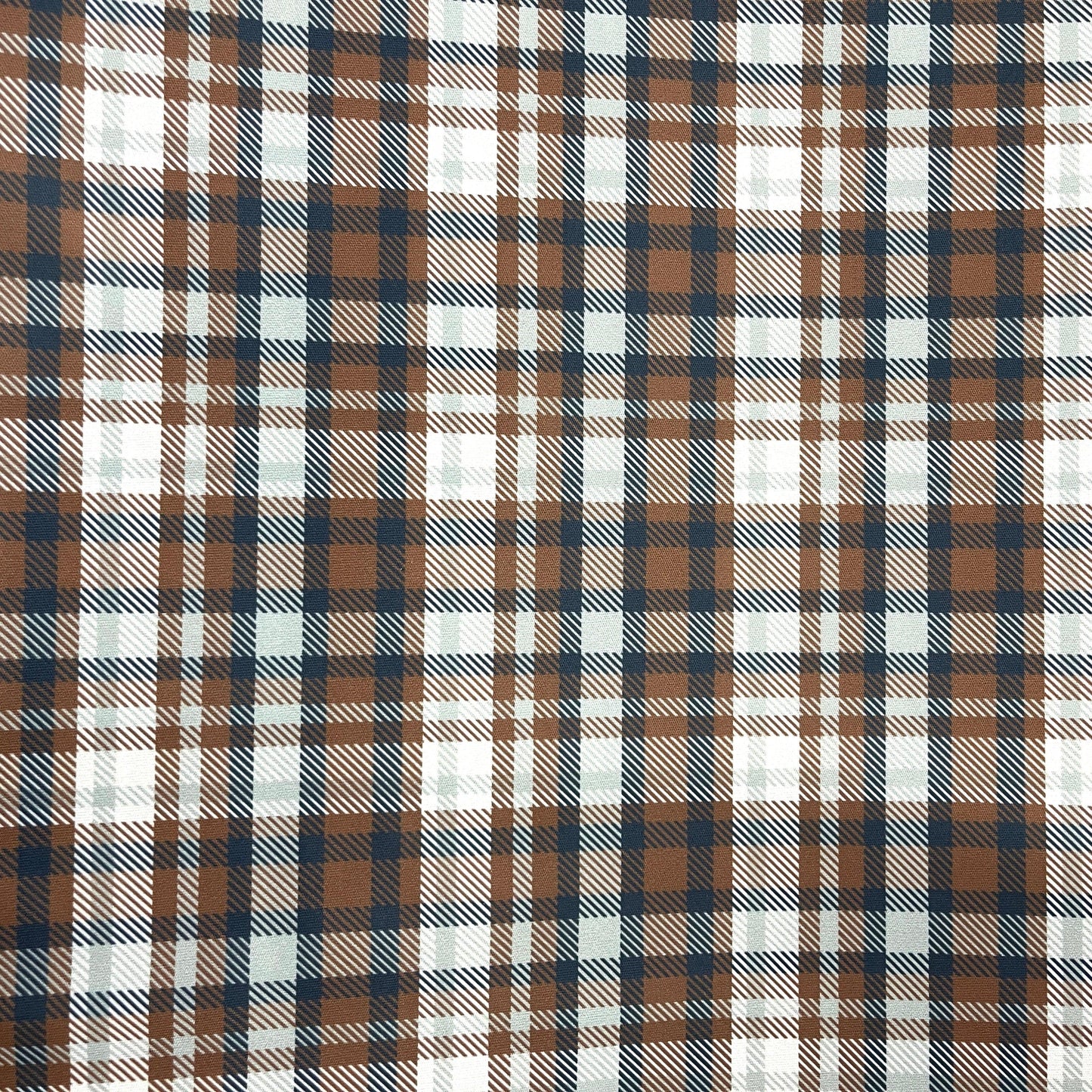Rust Plaid 1 mil PUL Fabric - Made in the USA - Nature's Fabrics