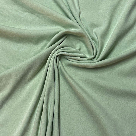 Sage Cotton Rib Knit Fabric - Nature's Fabrics