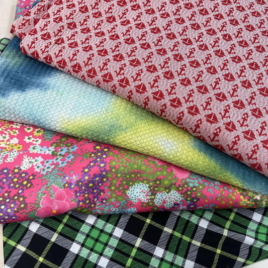 Sailboat Polyester/Spandex Jersey Fabric - Bundle G50 - Nature's Fabrics