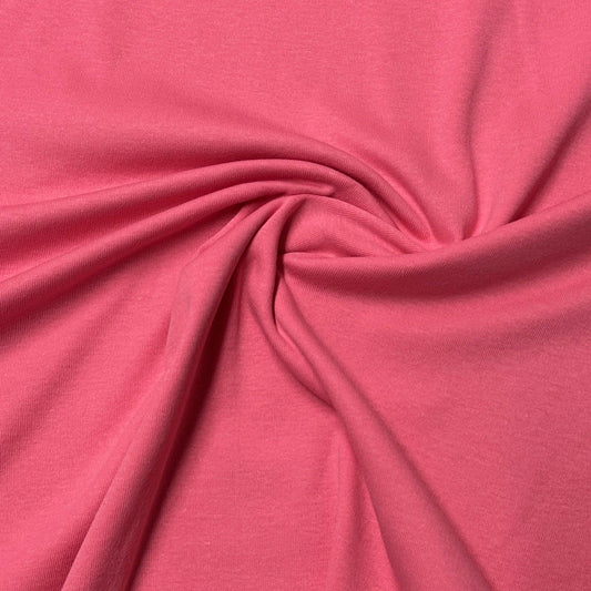 Salmon Cotton Rib Knit Fabric - Nature's Fabrics