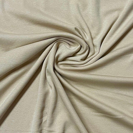 Sand Cotton Rib Knit Fabric - Nature's Fabrics