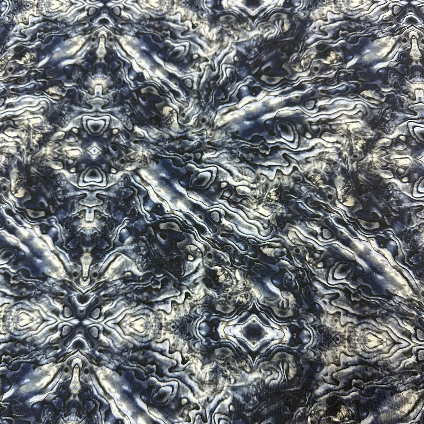 Slate Abalone on Bamboo/Spandex Jersey Fabric - Nature's Fabrics