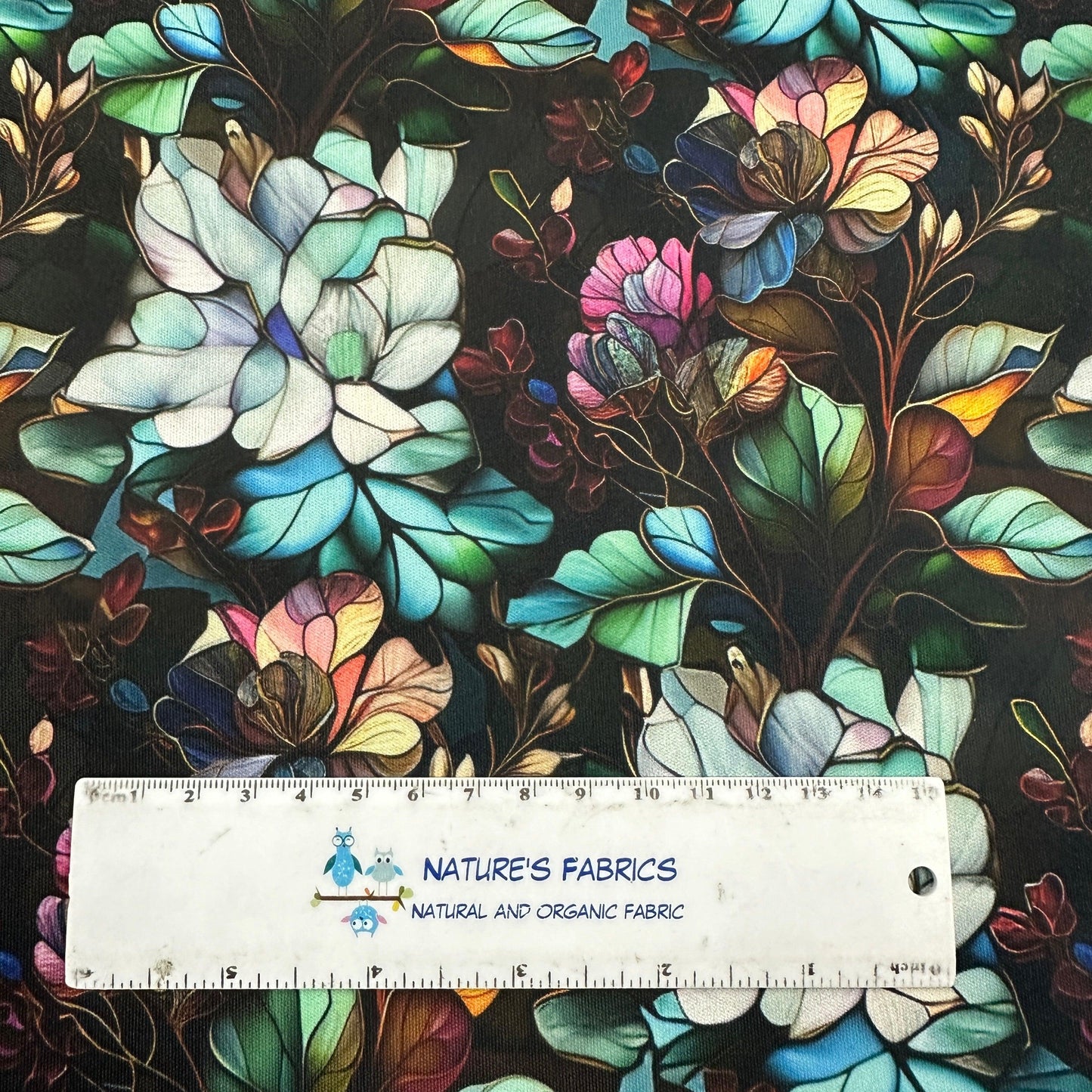 Stained Glass Water Lilies 1 mil PUL Fabric - Made in the USA - Nature's Fabrics