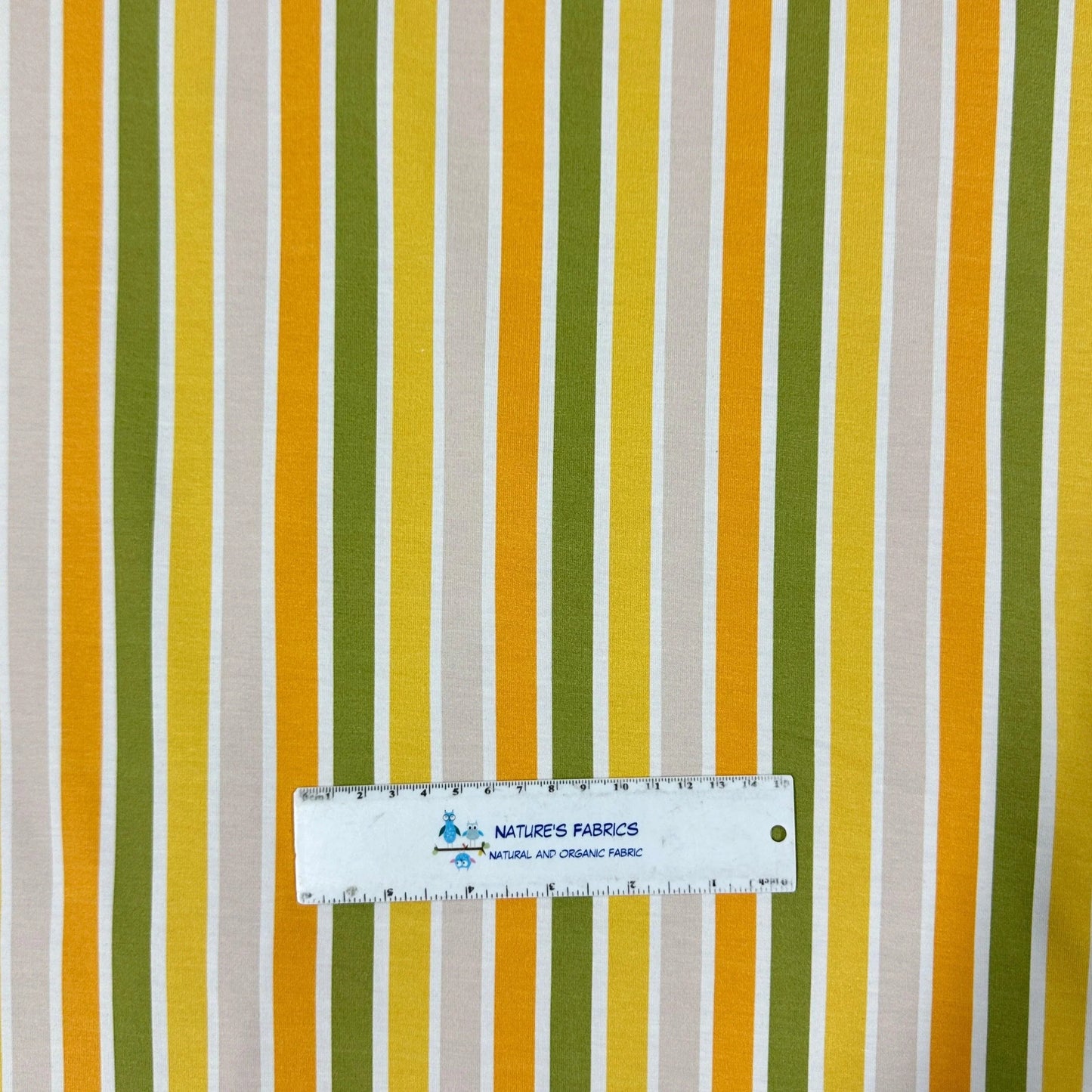 Summer Stripes on Bamboo/Spandex Jersey Fabric - Nature's Fabrics