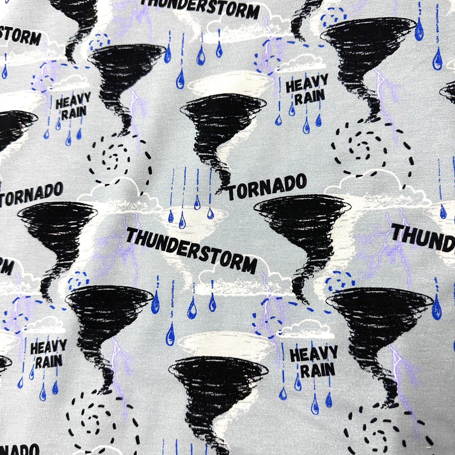 Tornado on Bamboo Stretch French Terry Fabric - Nature's Fabrics