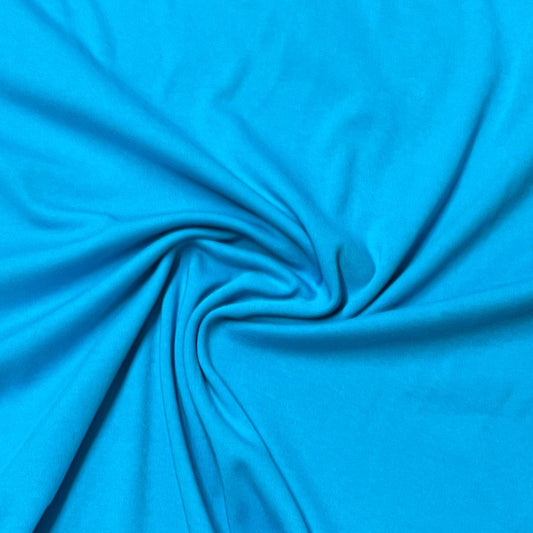 Turquoise Cotton Interlock Fabric - Nature's Fabrics