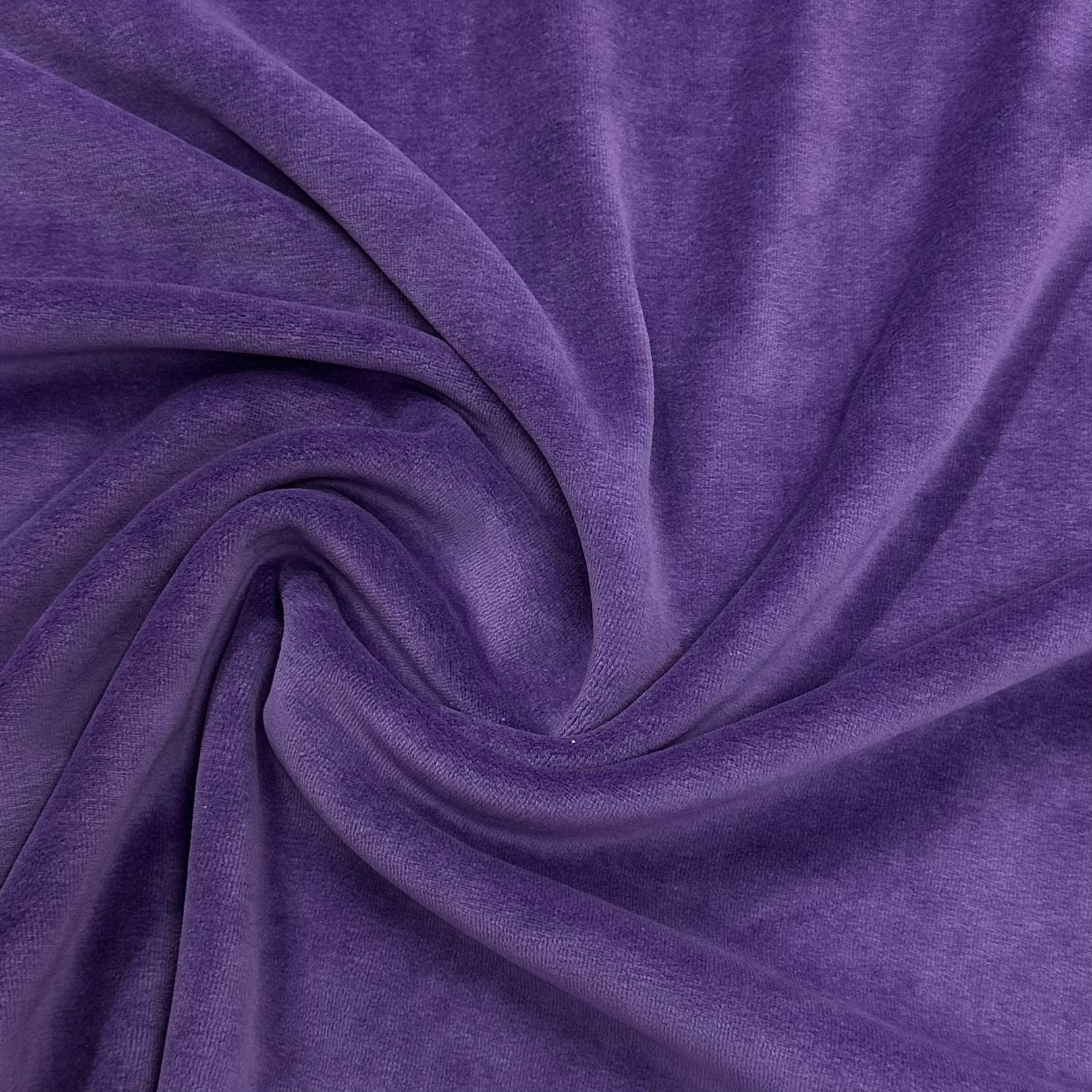 Violet Organic Cotton Velour Fabric - Nature's Fabrics