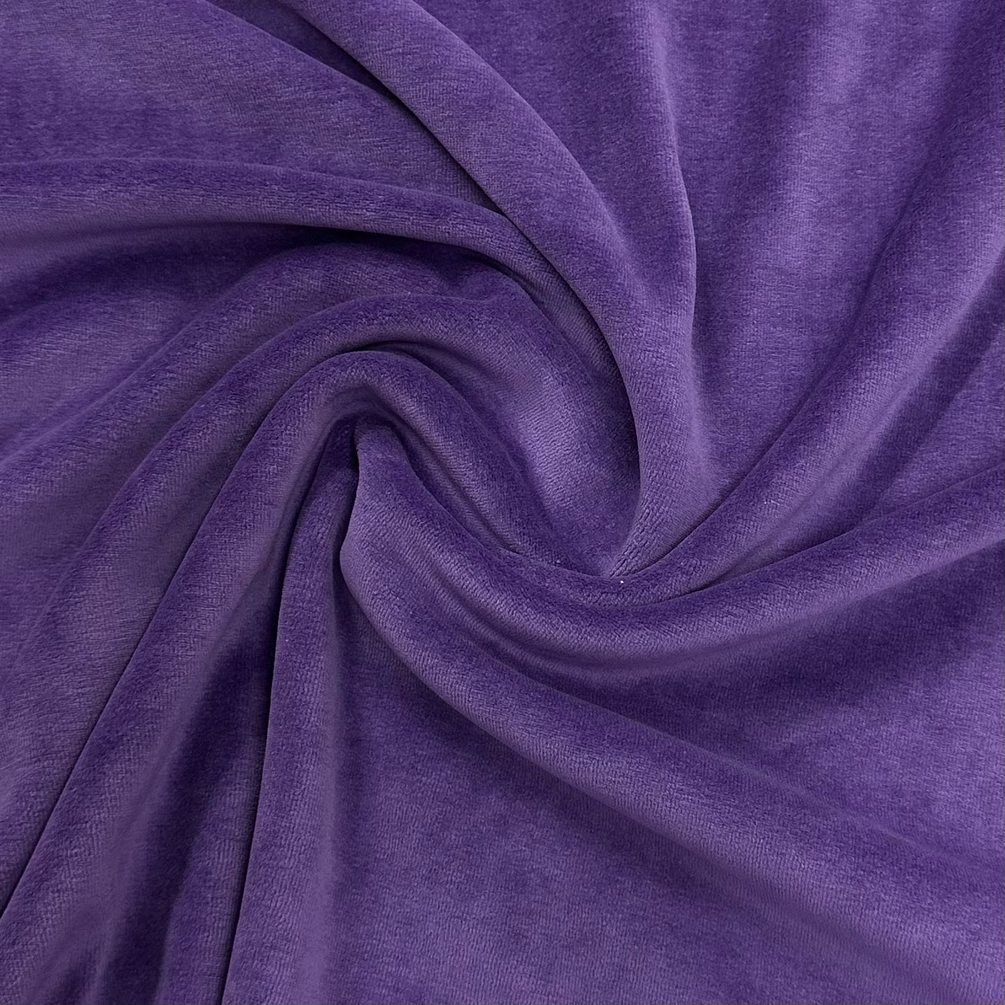 Violet Organic Cotton Velour Fabric - Nature's Fabrics