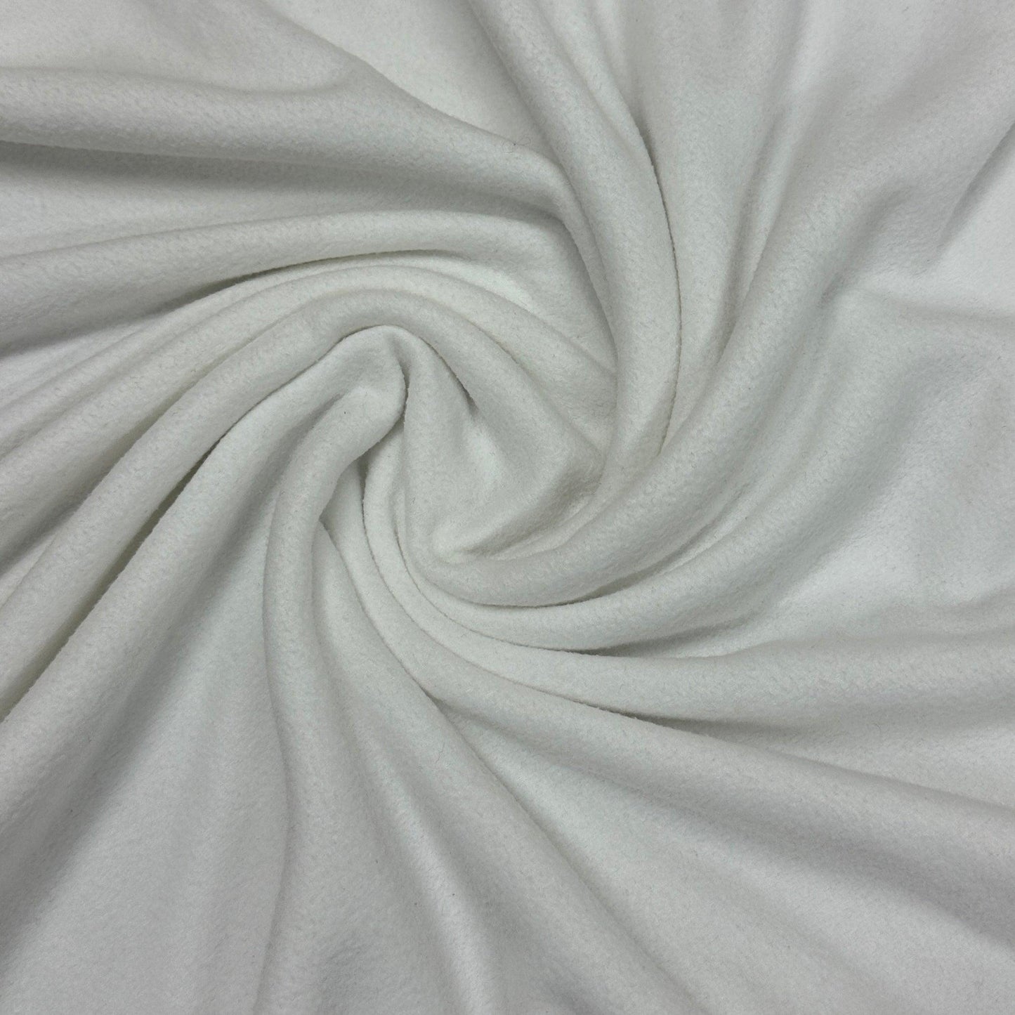 White Microfleece Fabric - 180 GSM - Nature's Fabrics