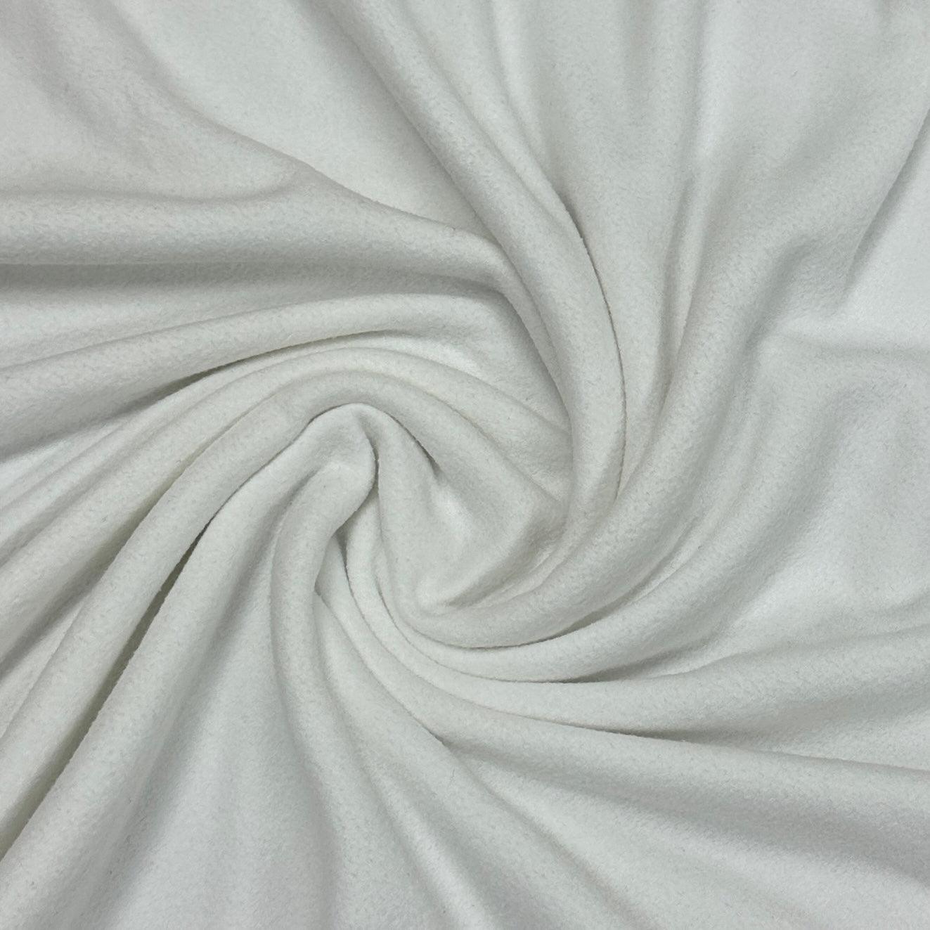 White Microfleece Fabric - 180 GSM - Nature's Fabrics