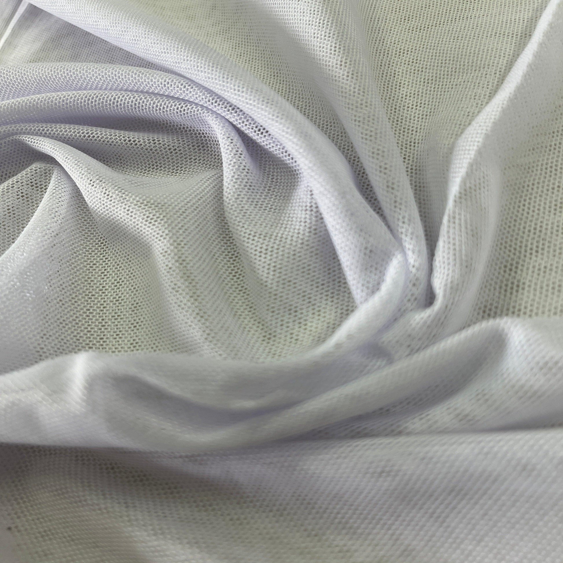 White Nylon Stretch Mesh Fabric - Nature's Fabrics