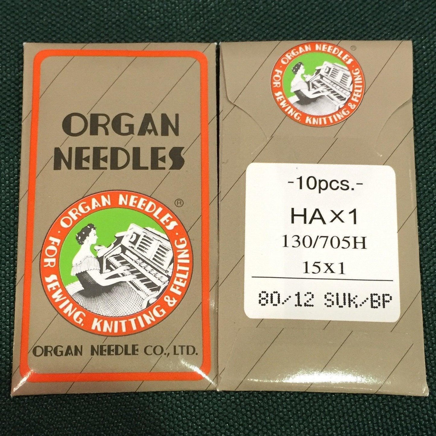 Pack of Organ Needles HAx1 130/705H sewing machine needles