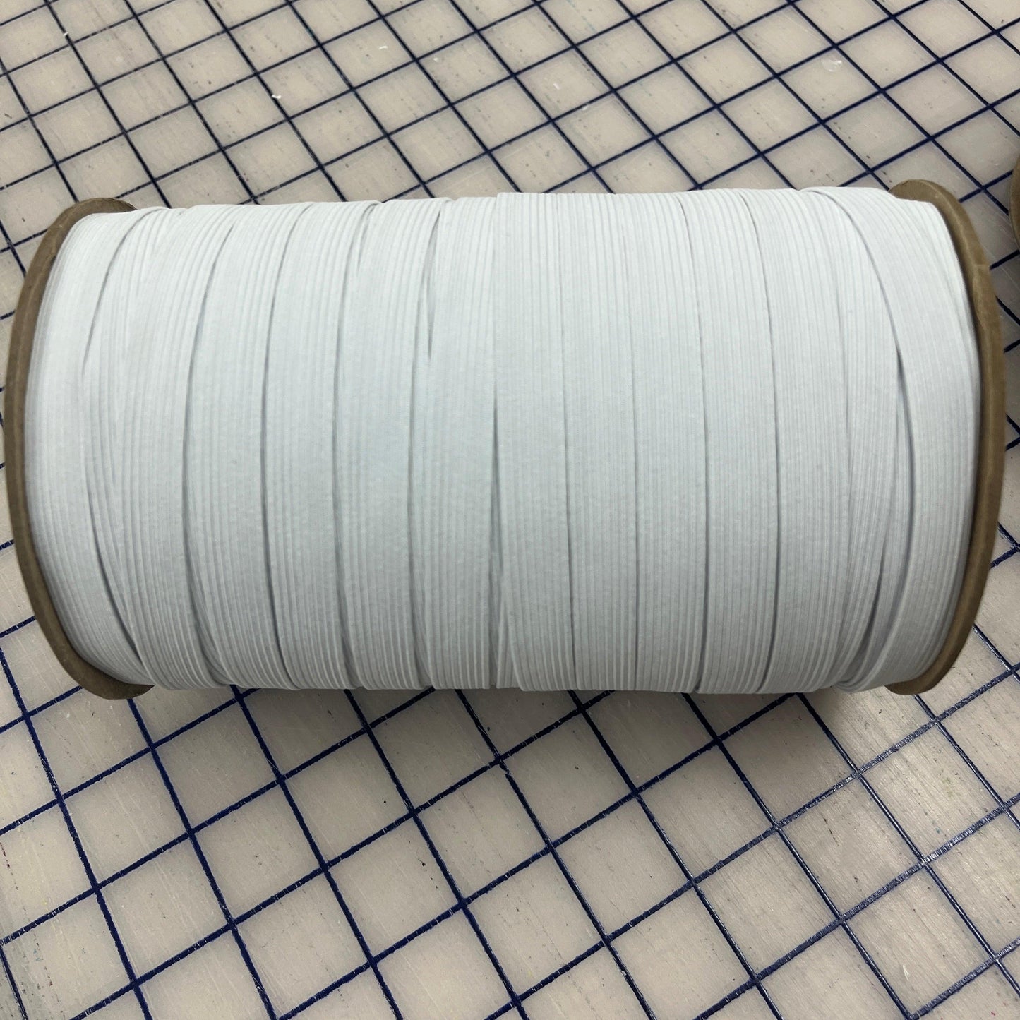 1/2" White Polybraid Elastic Spool - 144 yard spool - Nature's Fabrics