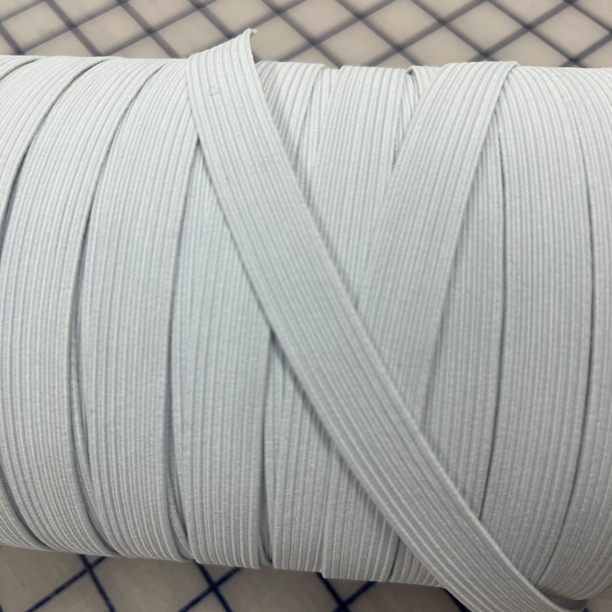 1/2" White Polybraid Elastic Spool - 144 yard spool - Nature's Fabrics