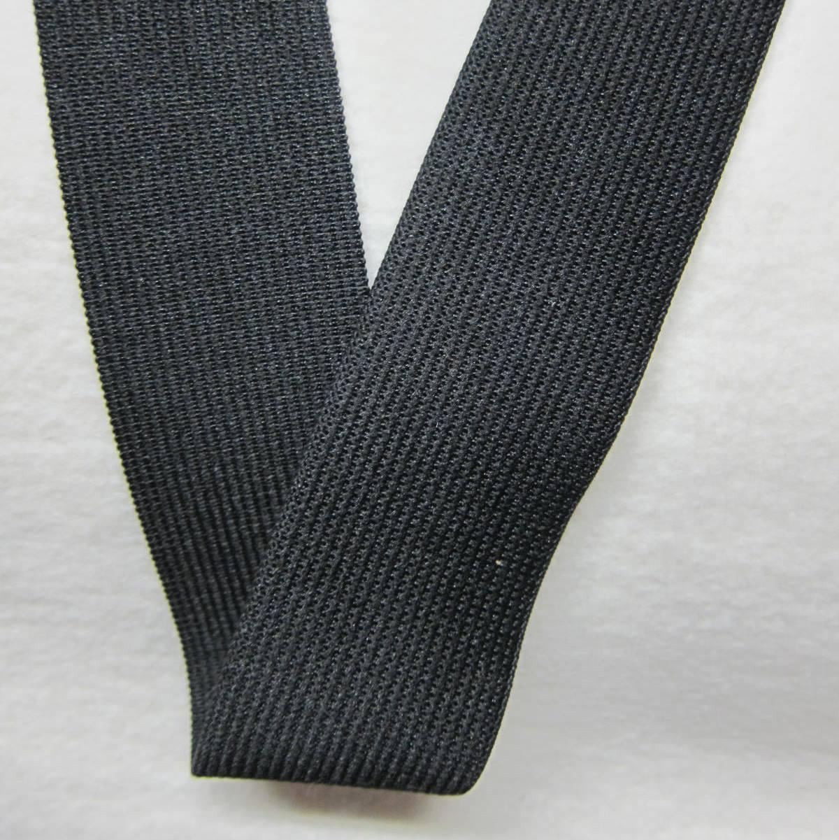 Close-up of black ribbed grosgrain ribbon from Nature's Fabrics