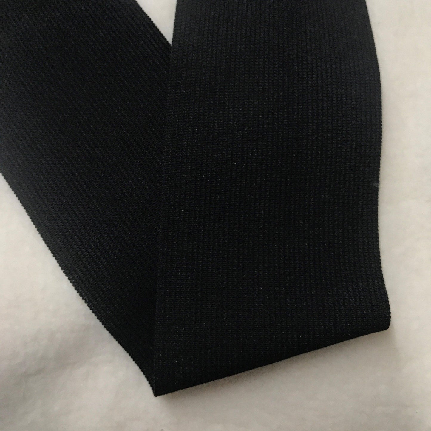 3" Black Knit Elastic - Nature's Fabrics