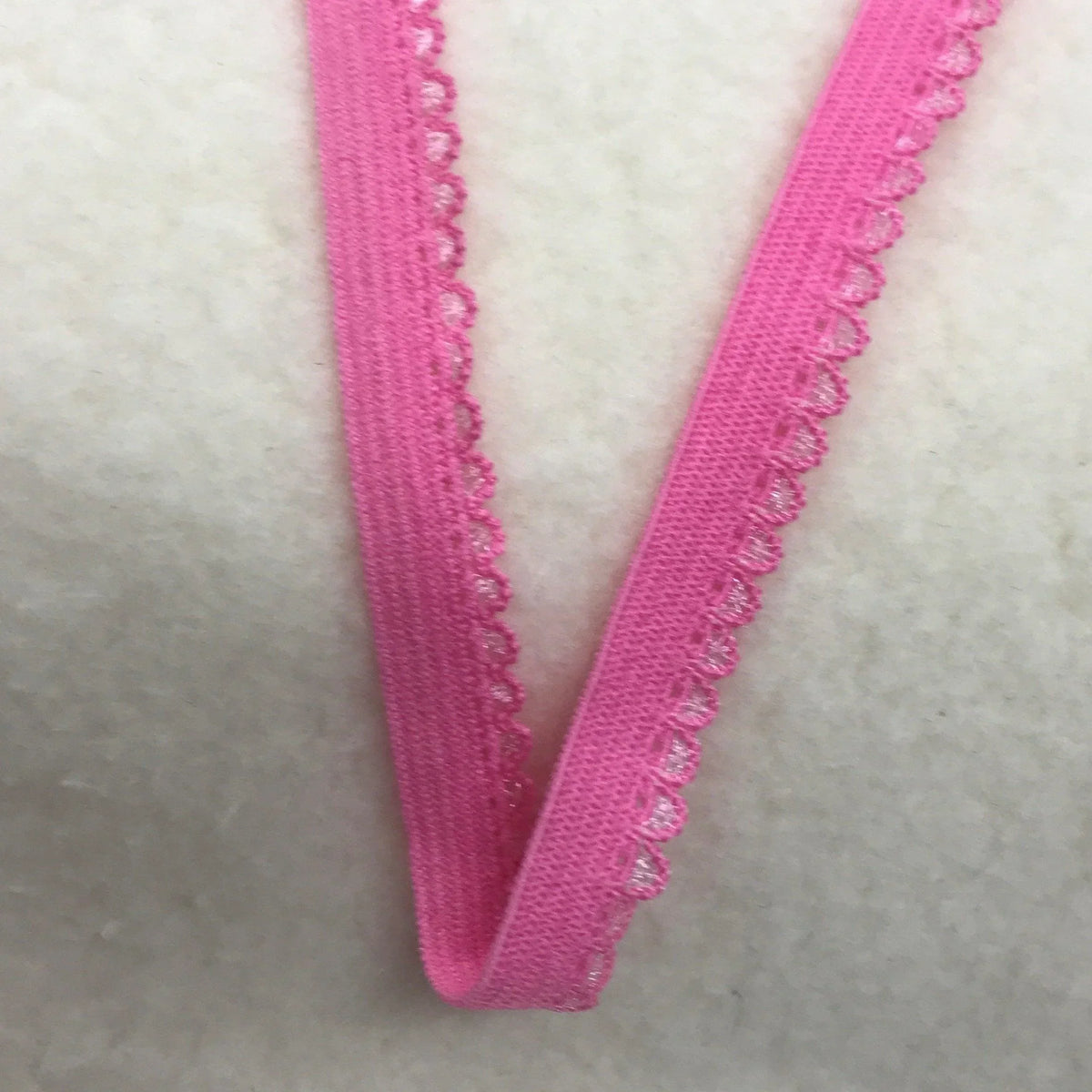 Pink decorative lace trim ribbon from Nature's Fabrics