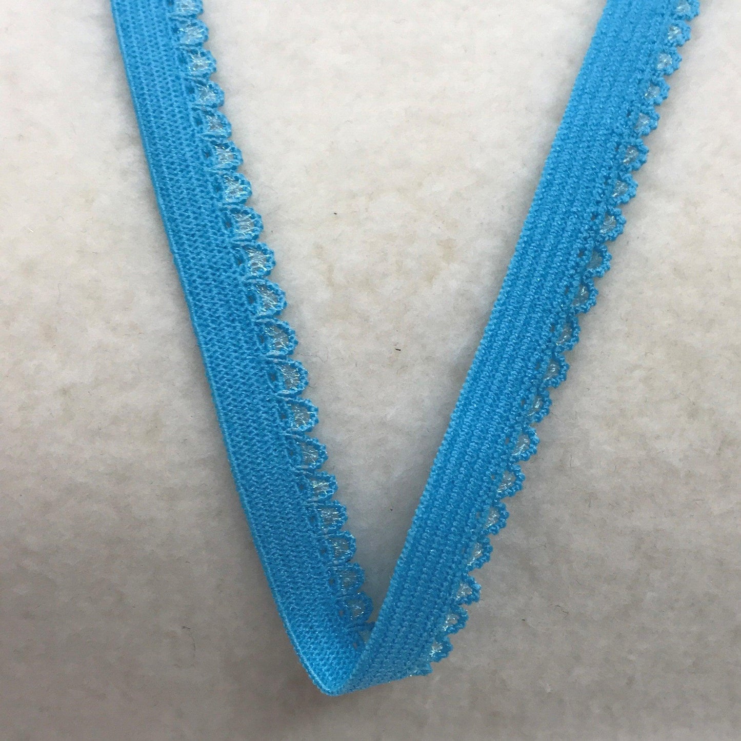 3/8" Picot Elastic-Turquoise - Nature's Fabrics